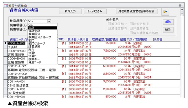 パワフル「償却」画面イメージ1